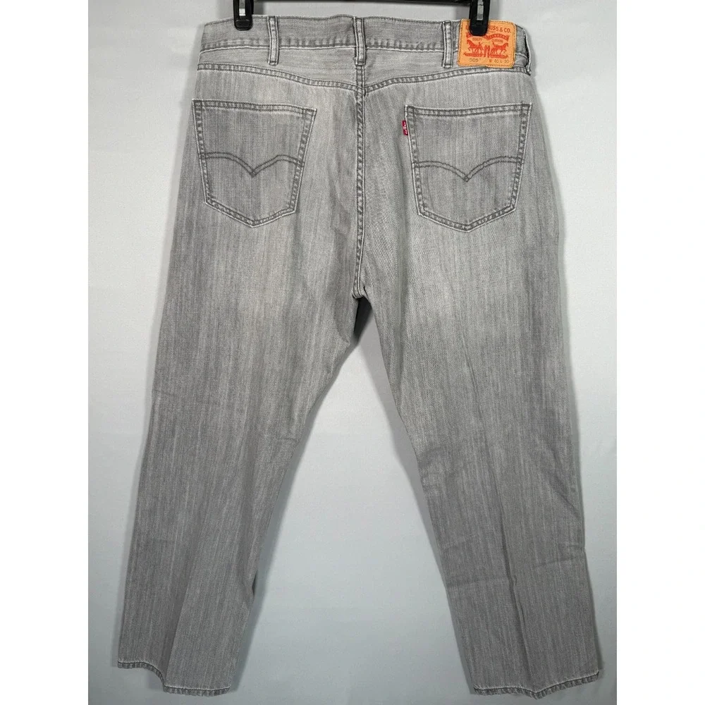 Levi's 505 Jeans Men Gray Denim Straight Rise 13